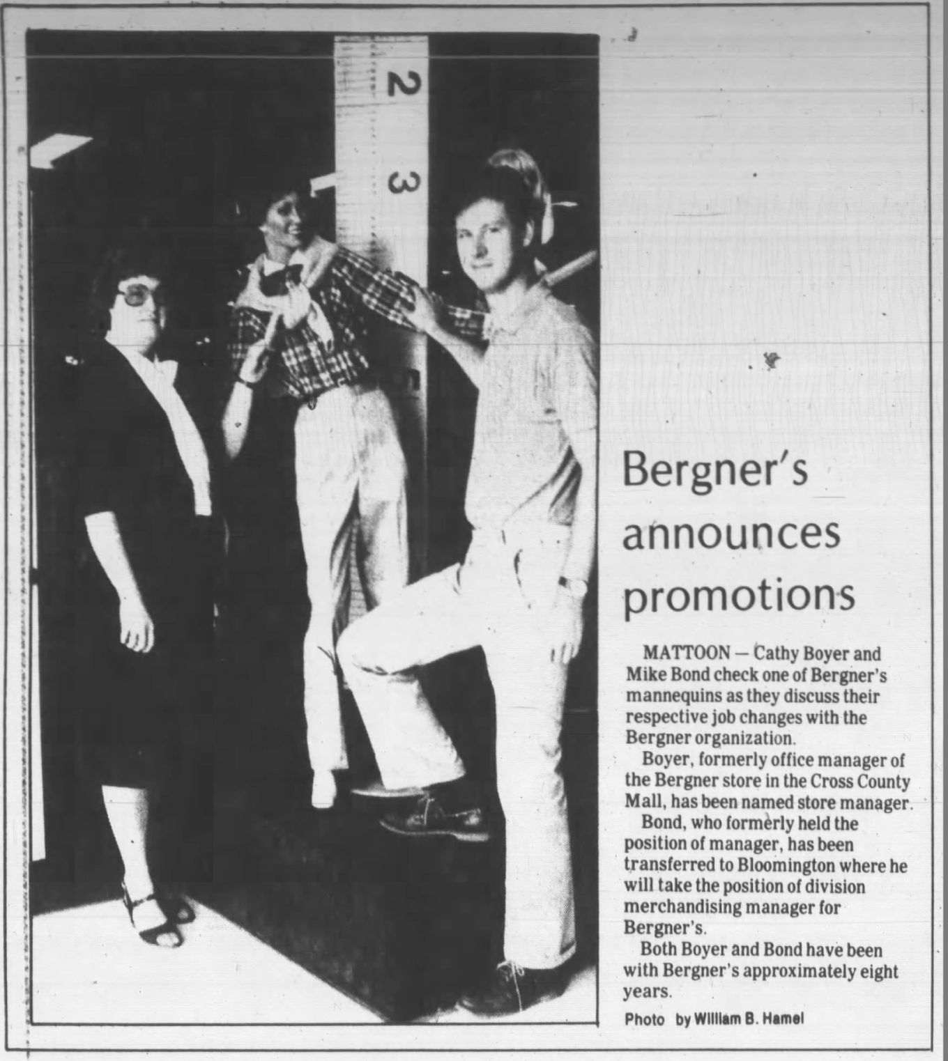 Bergner's announces promotions